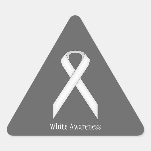 White Standard Ribbon door Kenneth Yoncich Sticker (Voorkant)