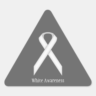 White Standard Ribbon door Kenneth Yoncich Sticker