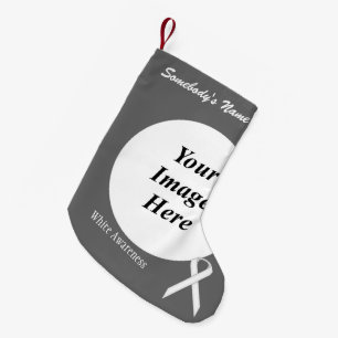 White Standard Ribbon Sjabloon door Kenneth Yoncic Kleine Kerstsok