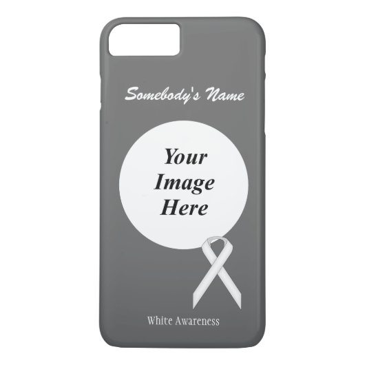 White Standard Ribbon Tmpl van Kenneth Yoncich Case-Mate iPhone Case (Achterkant)