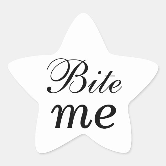 White Star bijt me Sticker (Voorkant)
