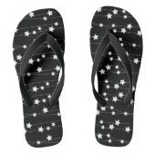 White Star Black Teenslippers (Voetbed)