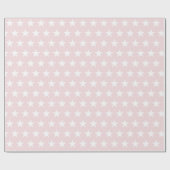 White Star Blush Roze Modern Elegant Design Trendy Cadeaupapier (Vlak)
