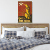 White Star Coffee Vintage Frog Poster  Canvas Afdruk (Insitu (Slaapkamer))