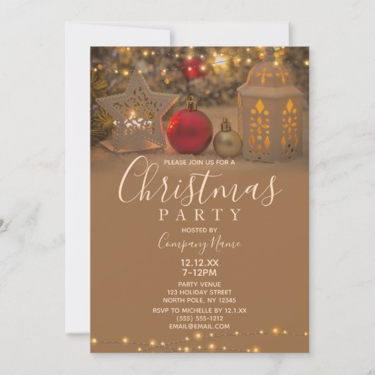 White Star Corporate Holiday Kerstparty Kaart (Voorkant)