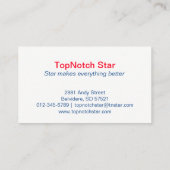 White Star Elegant aanpasbaar Visitekaartje (Achterkant)