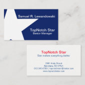 White Star Elegant aanpasbaar Visitekaartje (Voorkant / Achterkant)