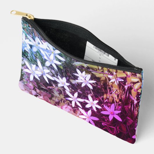 White Star Flower kleine accessoire zak Etui (Open)