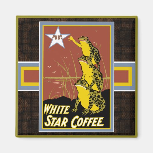 White Star Frog Koffiemagneet Magneet (Voorkant)