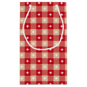 White Star Gingham Country Holiday Klein Cadeauzakje (Achterkant)