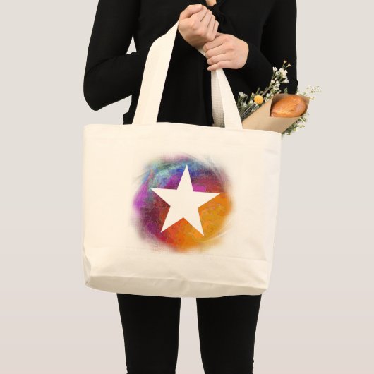 White Star Grote Tote Bag (Voorkant (product))