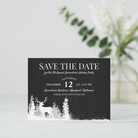 White Star Kerstfeest Bewaar de datum Aankondigingskaart (Staand voorkant)