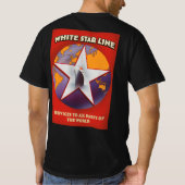 White Star lijn Cruise scheepvaart reclame. T-shirt (Achterkant)