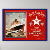 White Star Line Britannic Ship Poster (Voorkant)