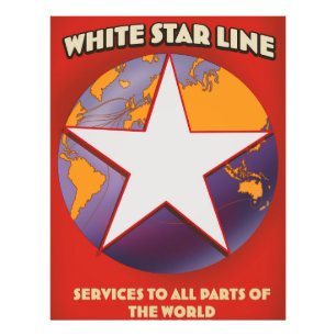 White Star Line Cruise ship commercial. Fotoprinte Foto Afdruk