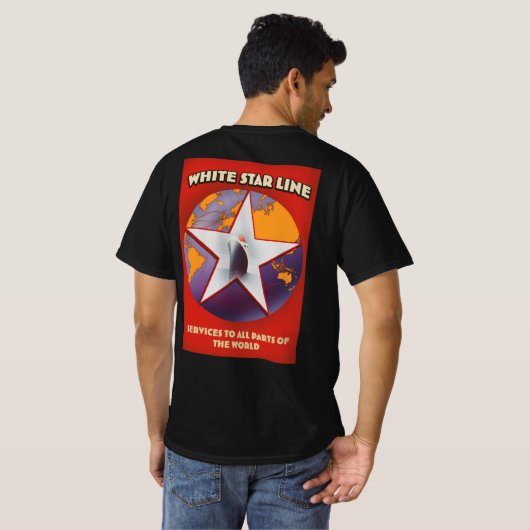 White Star Line Cruise ship commercial. T-shirt (Achterkant volledig)