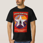 White Star Line Cruise ship commercial. T-shirt (Voorkant)