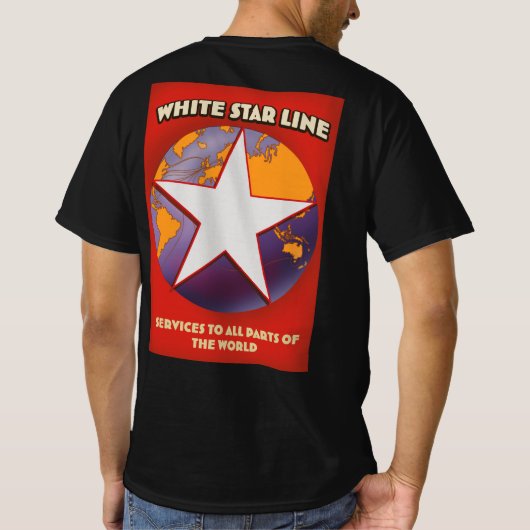 White Star Line Cruise ship commercial. T-shirt (Achterkant)
