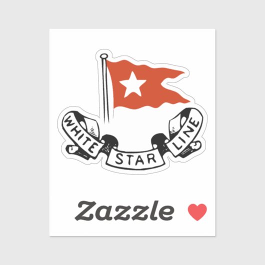 White Star Line Logo Sticker (Vel)