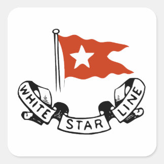 White Star Line Logo Vierkante Sticker