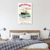WHITE STAR LINE OCEAN MAIL STOOMBOOT CANVAS AFDRUK (Insitu (Slaapkamer))