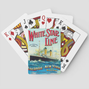 WHITE STAR LINE OCEAN MAIL STOOMSCHIP POKERKAARTEN