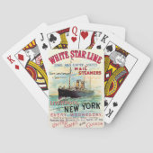 WHITE STAR LINE OCEAN MAIL STOOMSCHIP POKERKAARTEN (Achterkant)