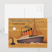 White Star Line, Olympic and Titanic Oversea Ship Briefkaart (Voorkant / Achterkant)