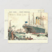 White Star Line R.M.S. Cedrische bladeren Liverpoo Briefkaart (Voorkant / Achterkant)