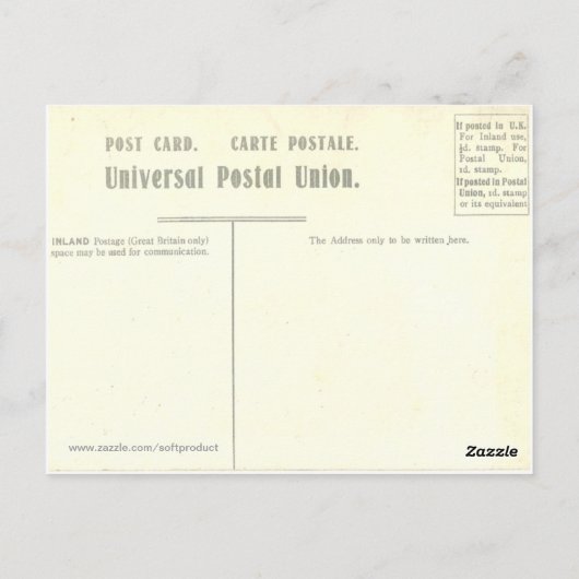 White Star Line R.M.S. Cedrische bladeren Liverpoo Briefkaart (Achterkant)