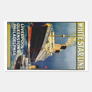 White Star Line Rechthoekige Sticker