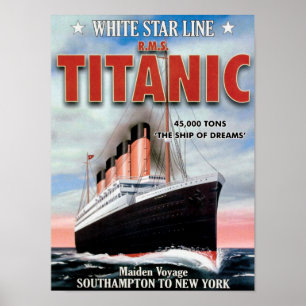 White Star Line RMS Titanic - het schip van dromen Poster
