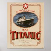 White Star Line RMS Titanic Poster (Voorkant)