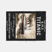 White Star Line Rms Titanic Ship Boys Kids Men  Fleece Deken (Voorkant (Horizontaal))