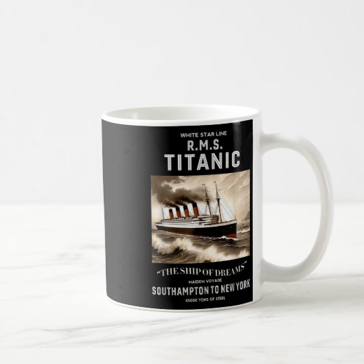 White Star Line Rms Titanic Ship Boys Kids Men Koffiemok (Rechts)