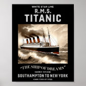 White Star Line Rms Titanic Ship Boys Kids Men  Poster (Voorkant)