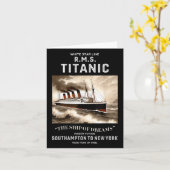 White Star Line RMS Titanic Ship Boys Kinder Manne Kaart (Gele Bloem)