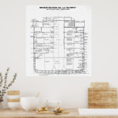 White Star Line S.S. Olympic Half Section 1913 Poster (Keuken)