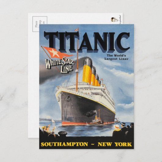  White Star Line Titanic AD Briefkaart (Voorkant / Achterkant)