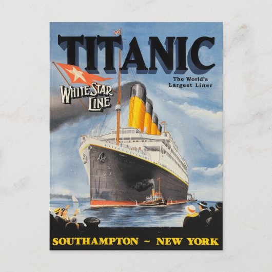 White Star Line Titanic AD Briefkaart (Voorkant)