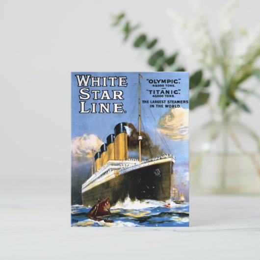 White Star Line Titanic AD Briefkaart (Staand voorkant)