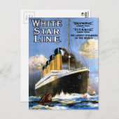 White Star Line Titanic AD Briefkaart (Voorkant / Achterkant)