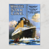 White Star Line Titanic AD Briefkaart (Voorkant)
