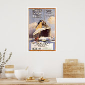 White Star Line Titanic Grootste Stoomschepen ter Poster (Keuken)