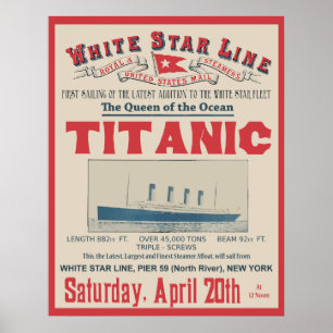 WHITE STAR LINE (Titanic) Poster