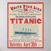 WHITE STAR LINE (Titanic) Poster (Voorkant)