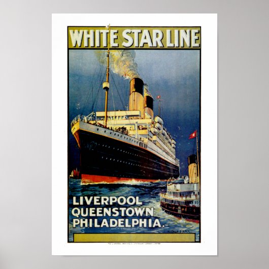 White Star Line tot Philadelphia Poster (Voorkant)