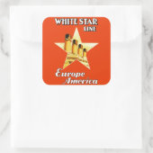 White Star Line Vierkante Sticker (Tas)
