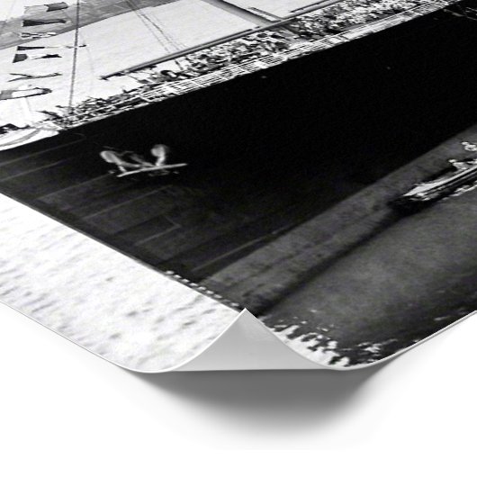 White Star Liner in New York Harbour Poster (Hoek)