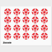 White Star on Red - Sticker (Vel)